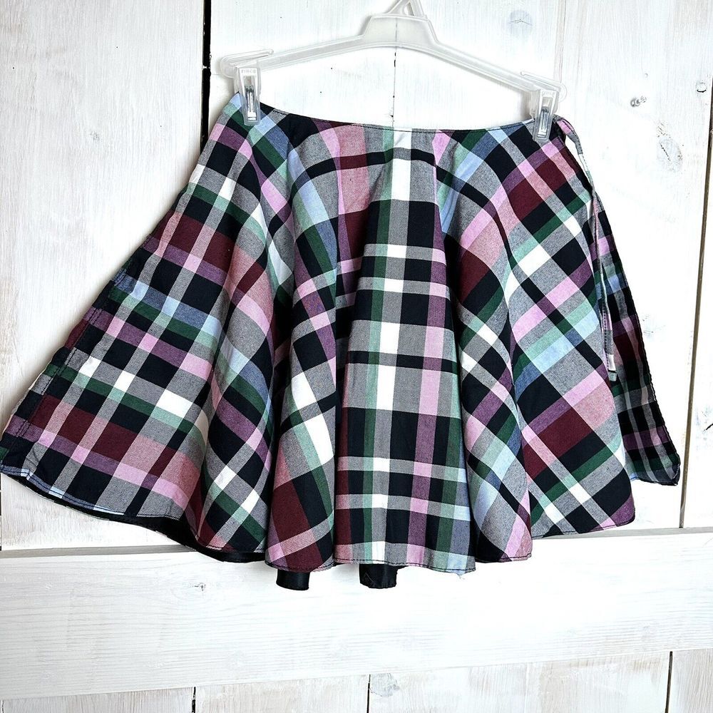🎀 VERA BRADLEY TREE SKIRT IN RIBBONS PLAID- 100% COTTON - NWT BLACK PINK GREEN